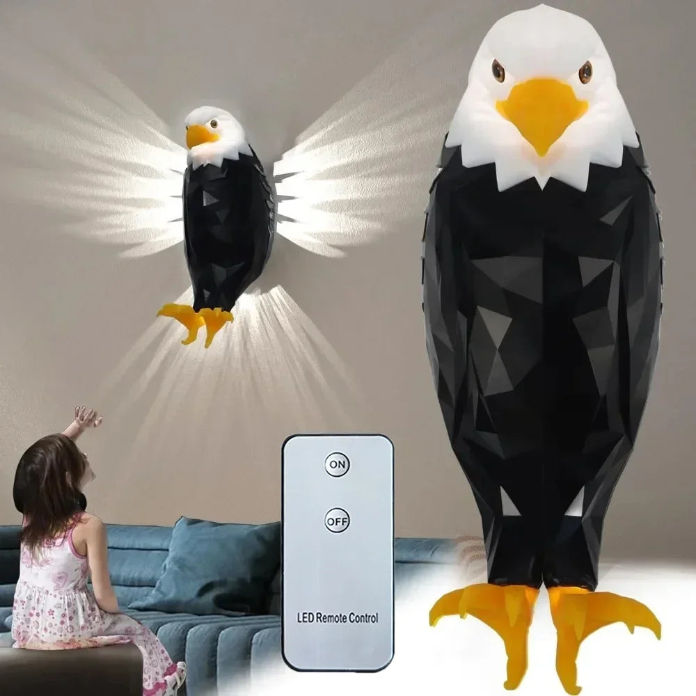 Eagle Wall Light 3D Shadow Projection LED Lamp 🦅 | Ambient Room Decor
